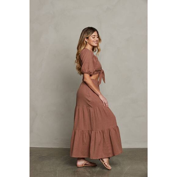 Cleo Tie Front Top - Picture 3 of 4